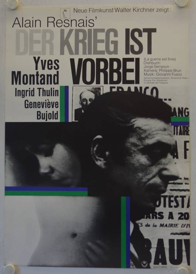 Der Krieg ist vorbei originales deutsches Filmplakat (R62)